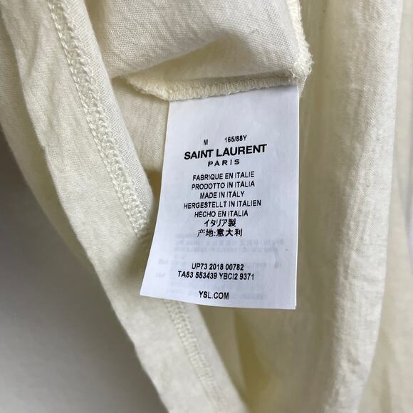 Saint Laurent Robot Shirt Size Medium Multi Graphic Logo Raglan Crew Wool Blend - Picture 15 of 15